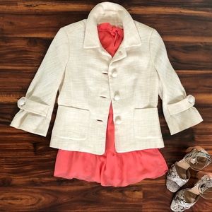 J Crew Ivory Waverly Textured Tweed Jacket (NWOT)